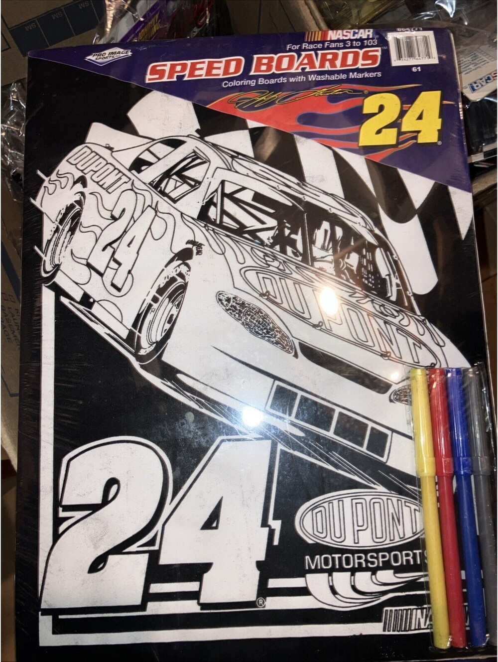 Vintage 2006 Jeff Gordon #24 NASCAR Speed Boards Coloring Board NEW